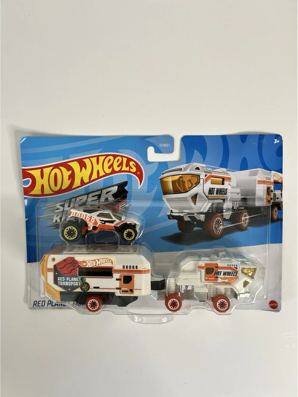 New Hot Wheels Red Planet Transport 2021 1:64 Transporter Vehicle With Car